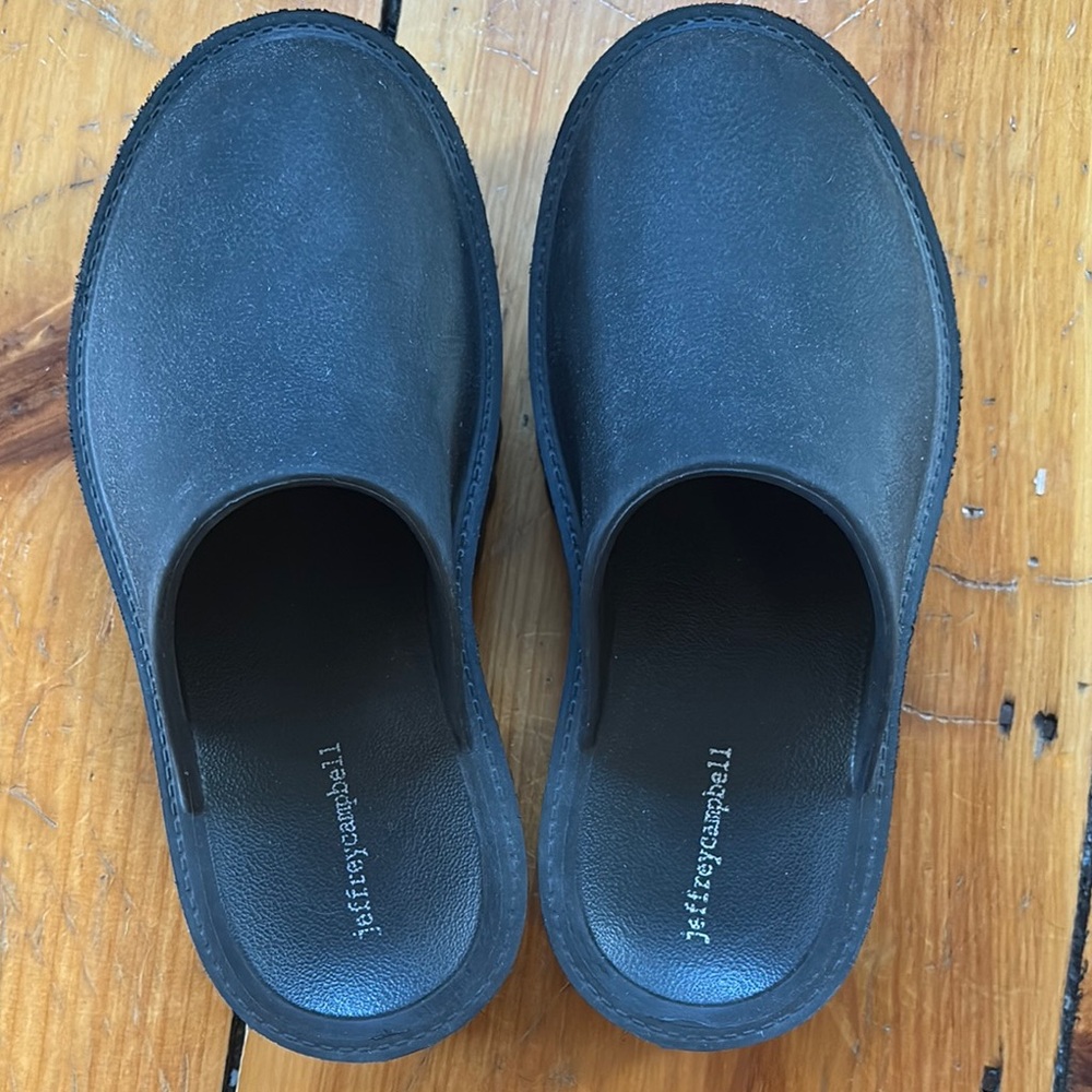 Jeffrey Campbell Black Slip-On Clogs